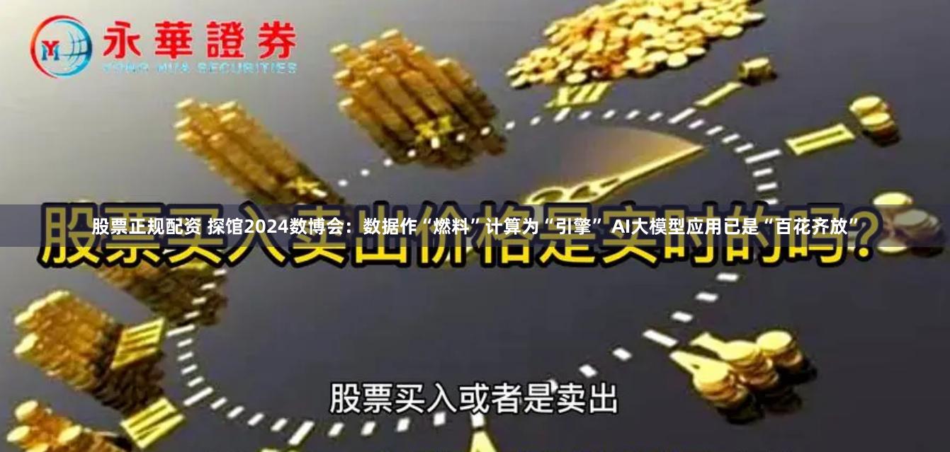 股票正规配资 探馆2024数博会：数据作“燃料”计算为“引擎” AI大模型应用已是“百花齐放”